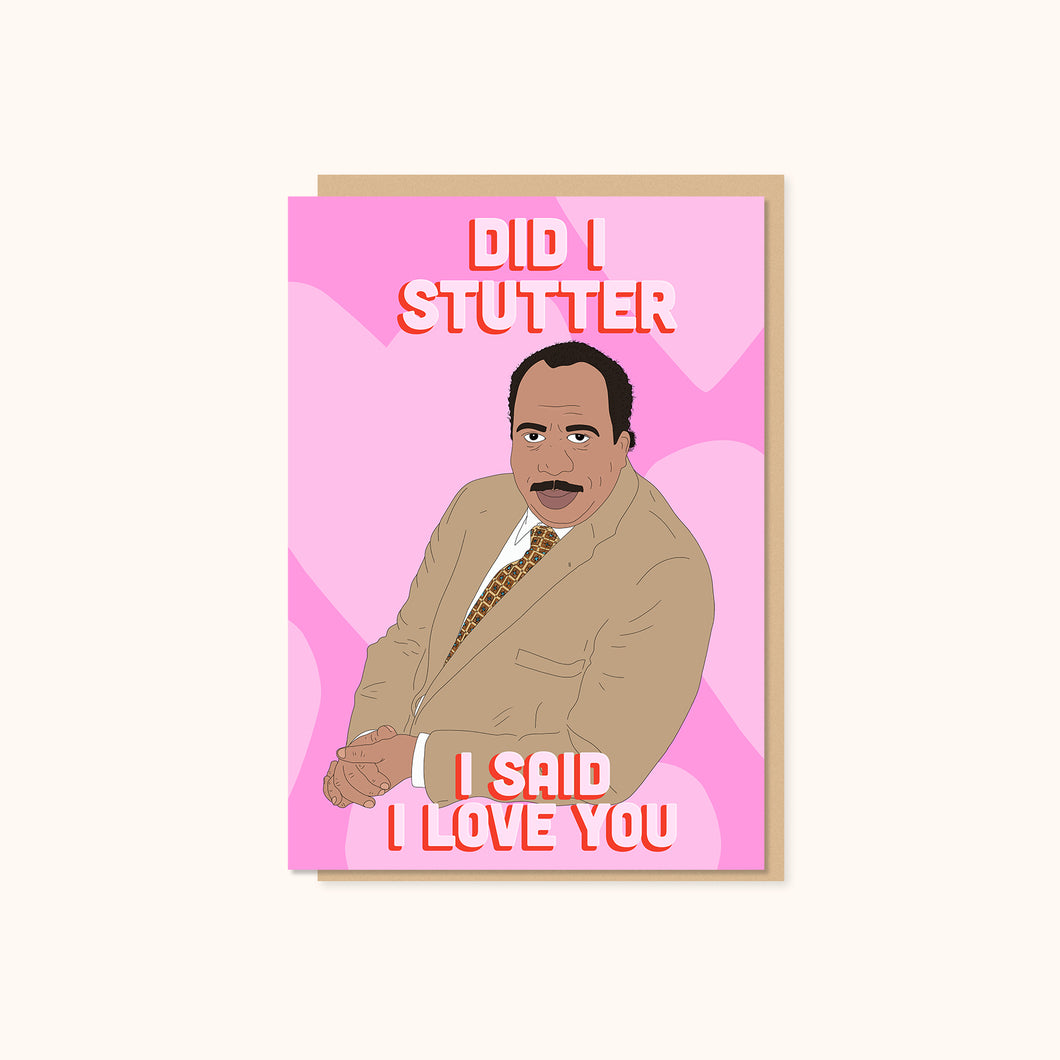 Stanley Hudson Valentines Greeting Card